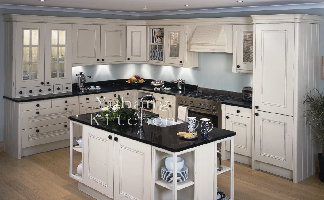 New Design High Quality Standard `Solid Wood Kitchen Cabinet #255